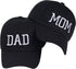 Mom and Dad Hats Adjustable Embroidered Baseball Cap for Couples Parents Fathers Black...