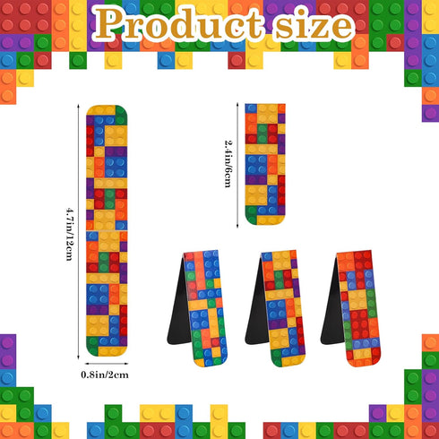 48 Pcs Magnetic Bookmarks Building Block Magnetic Bookmark for Kids Women Magnetic Page Clip for Teacher Student Classroom Office Supplies Reading...