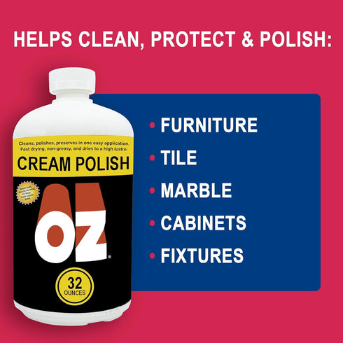 OZ Cream Polish, M860-0006, 1 Quart...