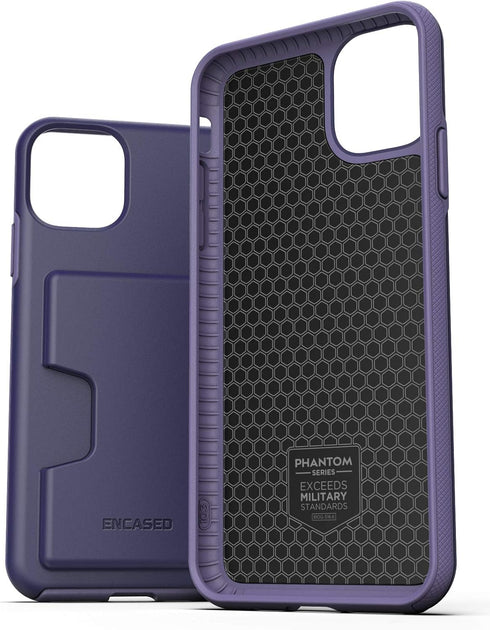 ENCASED iPhone 11 Wallet Case (2019) Ultra Durable Cover with Card Holder Slot (4 Credit Cards Capacity) Purple...