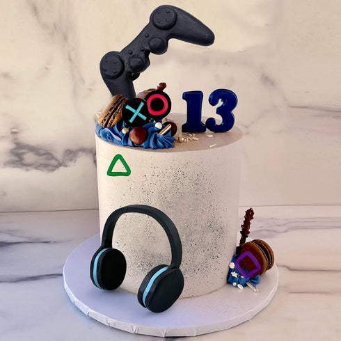 11 PCS Video Game Themes Cake Toppers Cake Decoration Headset Cake Decoration Game Console Controller Cake Decoration Game Theme Birthday Party Su...