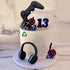 11 PCS Video Game Themes Cake Toppers Cake Decoration Headset Cake Decoration Game Console Controller Cake Decoration Game Theme Birthday Party Su...