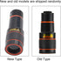 Macro Lens for Phone Telephoto Lens, 12x Cell Phone Camera Len Professional Universal Telephoto Lens, Universal Telephoto Lens Telescopic Focusing...