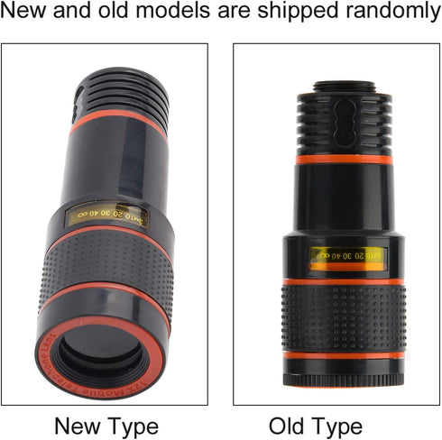 Telephoto Cell Phone Camera Lens 12X Telescopic Lens, Universal Clip On Telescopic Focusing Cell Phone Camera Lens for Mobile Phone Tablet, Cell P...