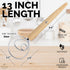 Zulay Kitchen 13-Inch Danish Dough Whisk - Wooden Danish Whisk for Dough with Stainless Steel Dough Hook - Traditional Dutch Whisk - Bread Whisk f...
