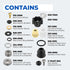 630-8500 Wall Hydrant Complete Service Kit Compatible with Prier Outdoor Faucet Repair Kit 500 400 Series Vacuum Breaker and Handle Replacement Pa...