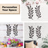 Vivegate Scroll Olive Branch Leaf Metal Wall Decor - 16"X16" 2 Black Wrought Iron Scroll Vine Art Metal Wall Farmhouse Signs For Hanging Above Doo...