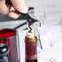 Pulltap's Double-Hinged Waiters Corkscrew, Black and Stainless Steel...