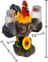 DWK 8-inch Spice to Crow About Country Rooster Salt and Pepper Shaker Figurine Display Holder Kitchen and Dining 3-Piece Set...