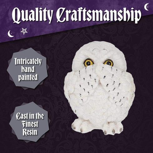 Nemesis Now See No Evil Hear No Evil Speak No Evil Figurines, Adorable Hand-Painted Resin Collectibles and Gift, 8cm - Owls...