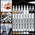 TZARROT White Paint Pen, 8 Pack 0.7mm Acrylic Paint Pens with 2 White 2 Black 2 Gold 2 Silver Permanent Marker for Wood Rock Fabric Metal Plastic ...
