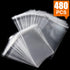 480 PCS Clear Resealable Cellophane Bags 2 Sizes with 180 PCS 3.5×5 Inches, 300 PCSS 4×6 Inches Good for Bakery, Snacks, Candle, Soap, Cookie, Car...