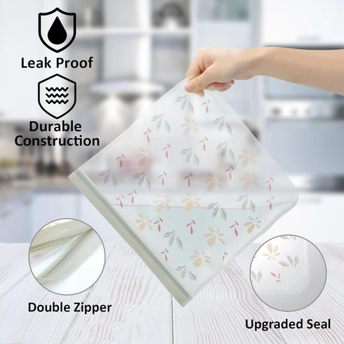24 Pack Dishwasher Safe Reusable Bags Silicone, Leakproof Reusable Freezer Bags for Food Storage, Home Organization, Travel & Make-up, BPA-Free fo...