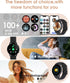 Holiday Smart Watches for Women Men, 1.32” Full Touch Screen Heart Rate/Sleep Monitor/Pedometer, IP68 Waterproof Fitness Watch for Android iOS Pho...