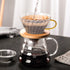 Gute Glass Coffee Dripper/Filter - Cone Glass Pour Over Coffee Dripper with Bamboo Stand & Handle, 1-4 Cups Drip Coffee Maker Funnel Accessories f...