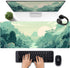 Cute Pastel Mint Green Forest Sage Desk Mat Anime Large Gaming Mouse Pad XL, Aesthetic Sunrise Laptop Computer Keyboard Mouse Mat, Women Office De...