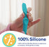 Dr. Talbot's Diaper Cream Soft Silicone Brush with Suction Base & Hygienic Case, Aqua, Full Size...