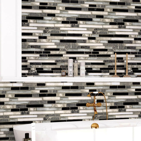 Livebor Peel and Stick Wallpaper Kitchen Backsplash Wallpaper 17.7inch x 118.1inch Tile Contact Paper Kitchen Wallpaper Peel and Stick Bathroom Wa...