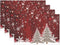 Christmas Tree with Snowflake Table Mats Placemats Set of 6 Winter Holiday Xmas Kitchen Mat Dining Place mat Heat-Resistant Easy Clean Happy New Y...