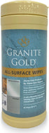 Granite Gold Surface Cleaner Wipes for Stainless Steel, Glass, Granite, Quartz, Marble Countertops, 40 Count (Pack of 1), White...
