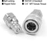 1/4" NPT Thread ISO A Hydraulic Quick Connect Coupling Coupler with Dust Caps...