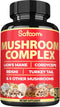 Satoomi 90 Capsules - 10in1 Turkey Tail Supplement with Lions Mane, Turkey Tail Mushroom, Reishi Mushroom & Others - for 90 Days...