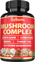 Satoomi 90 Capsules - 10in1 Turkey Tail Supplement with Lions Mane, Turkey Tail Mushroom, Reishi Mushroom & Others - for 90 Days...