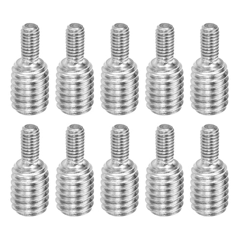 PATIKIL M3x6mm to M6x8mm Double End Threaded Stud Screw Bolt, 10 Pack 304 Stainless Steel Rod Bolts Thread Reducer Adapter for Furniture Fastener,...