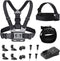 Action Camera Head Mount Strap Chest Mount Harness Backpack Clip Wrist Strap Mount Accessories Kit Compatible with Gopro Hero 12 11 10 9 8/Insta36...