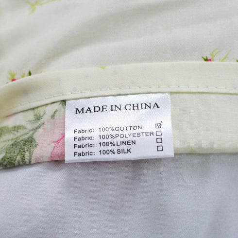 FADFAY Farmhouse Style Pillowcases Pink Rosetta Printed Gold with Green Plaid Elegant Country Style 100% Cotton Vintage Lace Ruffles Bedding Pillo...