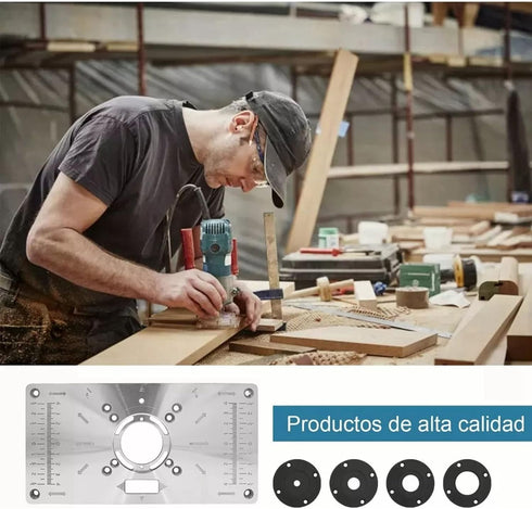 Router Trimmer Woodworking Wood, Aluminium Alloy Router Table Insert Plate Tool, Routers Bench Trimming for Woodworking...