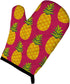 Caroline's Treasures BB5136OVMT Pineapples on Pink Oven Mitt Heat Resistant Thick Oven Mitt for Hot Pans and Oven, Kitchen Mitt Protect Hands, Coo...
