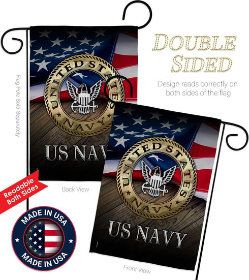 US Navy Military Tapestry Armed Forces Home Decor Memorabilia Banner United State Wall Americana Decorations Remembrance Retire Outdoor Memorial Y...