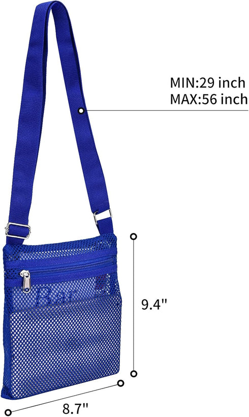 Heavy Duty Semi-Transparent Mesh Purse, See Through Mesh Crossbody Bag...