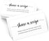 321Done Request a Recipe Card (Set of 50) 3.5x2 White, Simple - Little Recipe Request Insert Card for Bridal Shower Game, Keepsake, Heavy Cardstoc...
