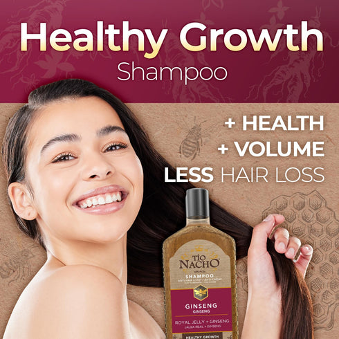 Tio Nacho Shampoo with Ginseng, Royal Jelly, Aloe Vera & Jojoba, Strengthening Hair Care to Reduce Loss & Breakage, Revitalizing, Nourishing Formu...