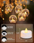 LED Candles, 24-Pack Tea Lights Candles Battery Operated Bulk, Long-Lasting 200 Hours Flameless Tealight Candles, Flickering Tea Lights for Hallow...