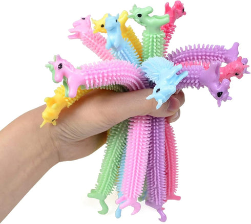 10pcs Unicorn Stretchy Strings Toys, Sensory Stress Toys for Against Anxiety, Quiet Stress Relief Toy for Autism and Special Needs,Improve Mood an...