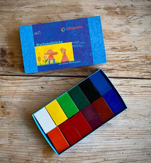 Stockmar Beeswax Crayons, Set of 12 Blocks in Carton...