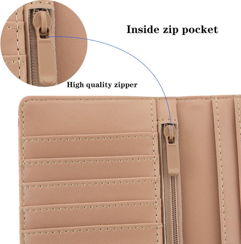 Ultra Slim Thin Leather Women Wallet Rfid Blocking Credit Card Holder Bifold Clutch (White Floral)...