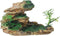Aquarium Ornament Rock Cave Landscape Artificial Mountain View Stone with Moss Tree Fish Tank Decoration (#Hill A)...