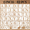 6 Inch Letter Stencils Numbers Craft Stencils, 42 Pcs Reusable Plastic Alphabet Drawing Templates for Painting on Wood, Wall, Fabric, Rock, Signag...