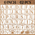 6 Inch Letter Stencils Numbers Craft Stencils, 42 Pcs Reusable Plastic Alphabet Drawing Templates for Painting on Wood, Wall, Fabric, Rock, Signag...