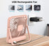 Desk Fan Battery Operated, USB Rechargeable Fan, 2400 mAh 180° Quiet Personal Fan With Power Display, 100 Speeds Adjustable Table Fan for Desktop,...