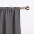 NICETOWN Thermal Insulated Blackout Short Curtain - Bathroom Curtain Gray Tie Up Shade for Small Window, Window Valance Balloon Roman Blind (Rod P...