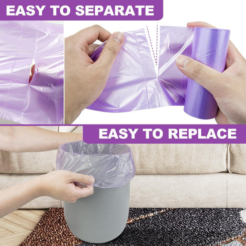 Small Trash Bags, 105 Count 4 Gallon Trash Bag Small Garbage Bags Unscented Bathroom Mini Trash Bags, Wastebasket Bin Liners, Small Plastic Bags f...