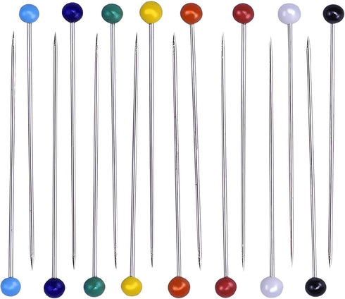 800 Pcs Sewing Pins, 1.5 in Round Pearl Heads Pins, Pearlized Pins, Pearl Push Pins, Dressmaker Pins, Quilting Pins for Fabric, Craft and Sewing P...