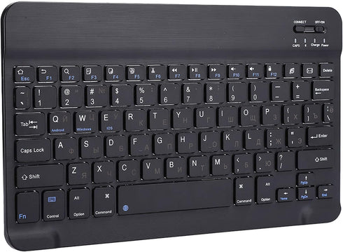 Cyrillic Keyboard Keyboard to Attach to Tablet Black Russian 10.1 Slim Ultra Wide 80?Key Keyboard Bluetooth 3.0 for for Ios Win...