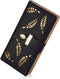 Women's Long Leaf Bifold Wallet Leather Card Holder Purse Zipper Buckle Elegant Clutch Wallet Handbag for Women - Black...