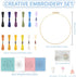 FREEBLOSS 4 Set Tarot Style Embroidery Kit for Beginners Cross Stitch Kit with Instructions Full Kit of Embroidery Cloth Embroidery Hoops 12 Color...